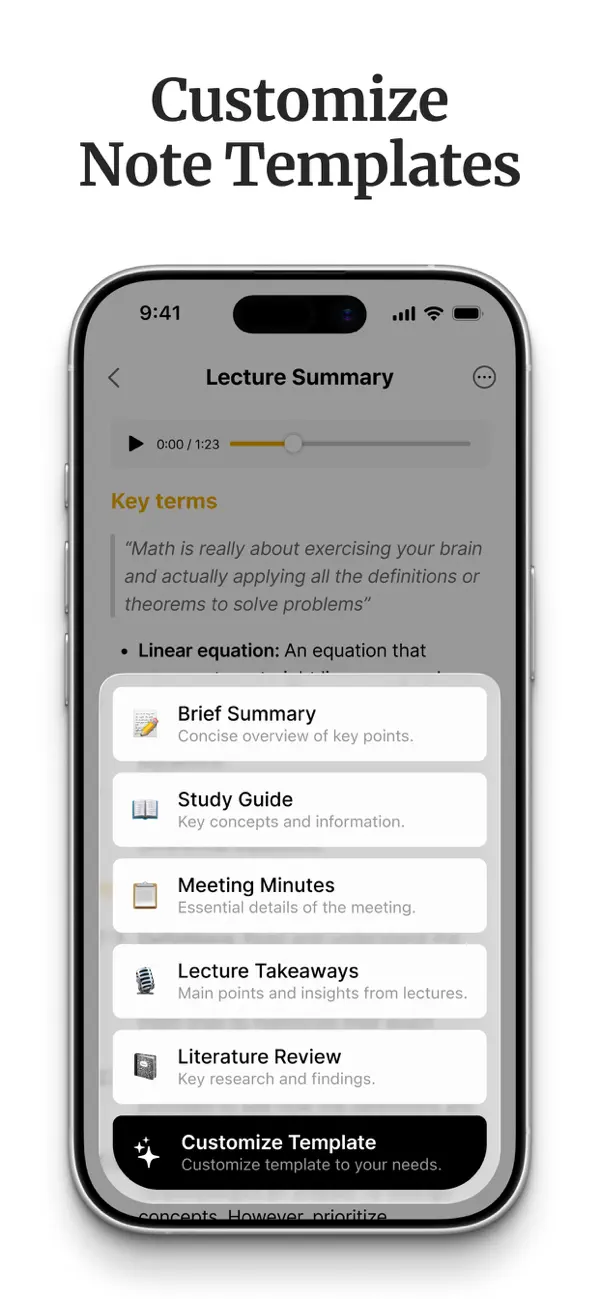 HyNote: AI Note Taker, Summary screenshot 3