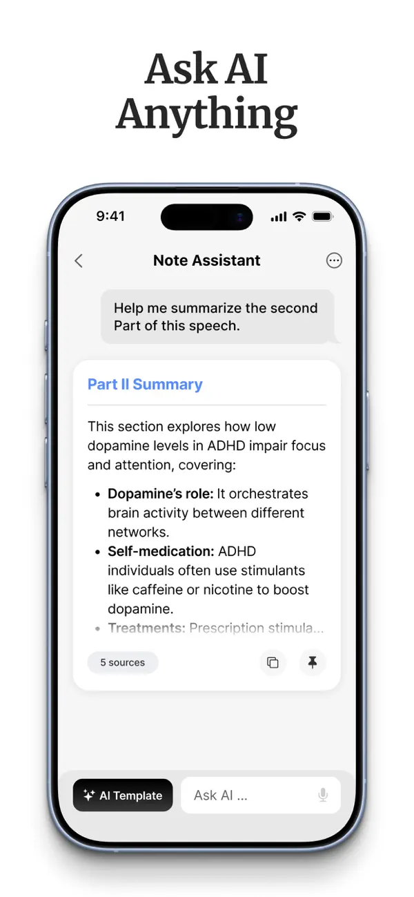 HyNote: AI Note Taker, Summary screenshot 1