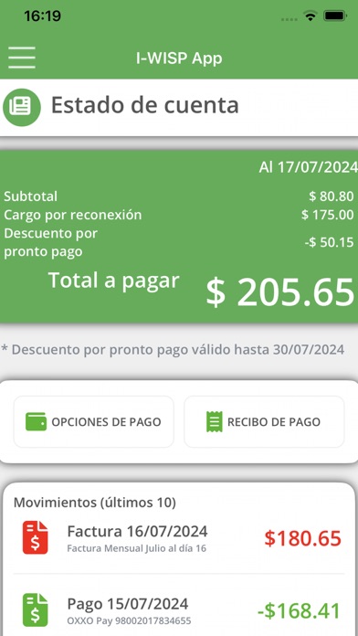 I-WISP APP Clientes screenshot 1