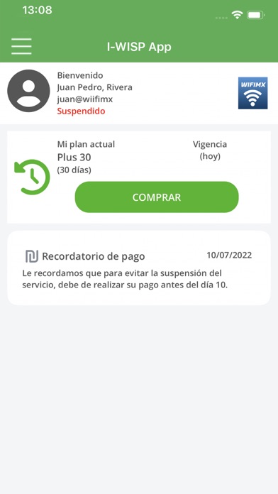 I-WISP APP Clientes screenshot 2