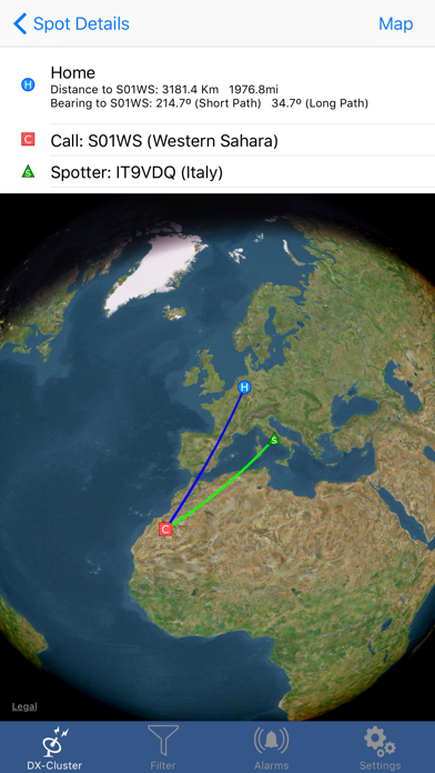 iCluster - DX-Cluster database screenshot 1