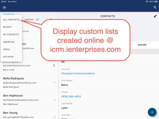 iCRM Mobile screenshot 1