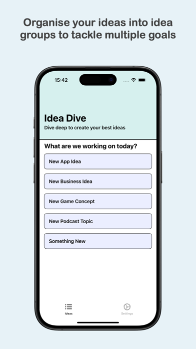 Idea Dive: Spark Creativity screenshot 1