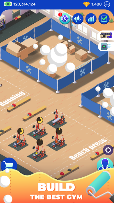 Idle Fitness Gym Tycoon - Game screenshot 1
