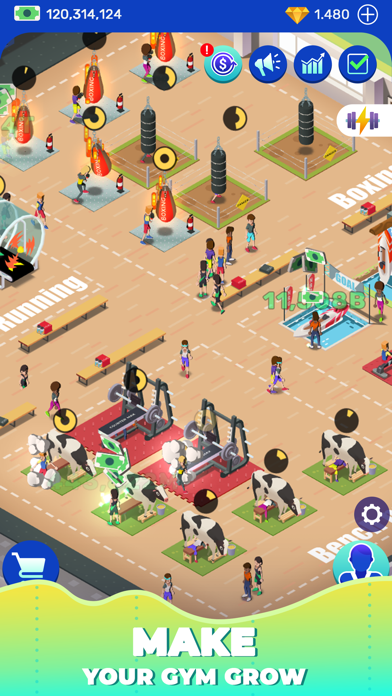 Idle Fitness Gym Tycoon - Game screenshot 2