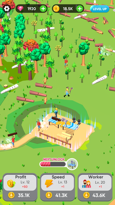 Idle Lumber Mill - Wood Game screenshot 1