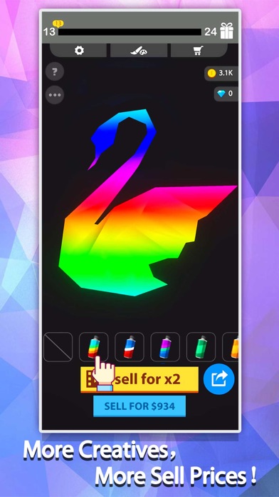 Idle Painter 3D-Low Poly&Tap screenshot 4