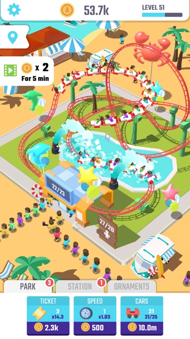 Idle Roller Coaster screenshot 3