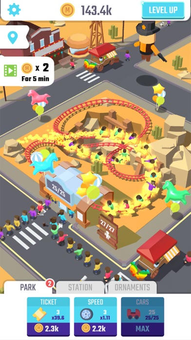 Idle Roller Coaster screenshot 1