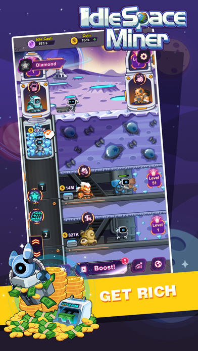 Idle Space Miner - Cash Empire screenshot 7