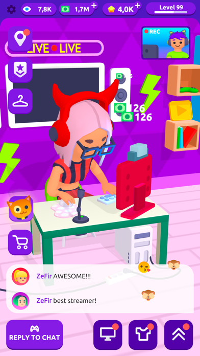 Idle Streamer — Tuber Life screenshot 2