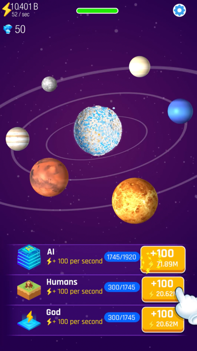 Idle World - Planet Miner screenshot 1
