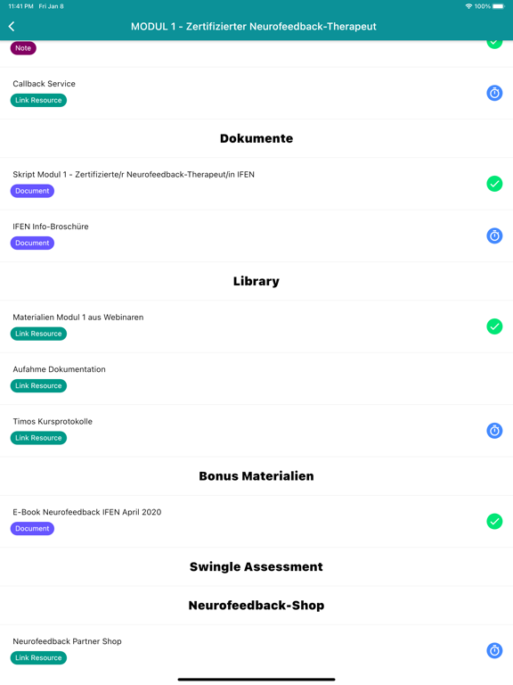 IFEN Learning Portal screenshot 2