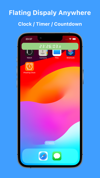 iFloating Clock - Realtime screenshot 1