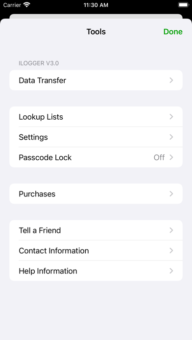 iLogger screenshot 1