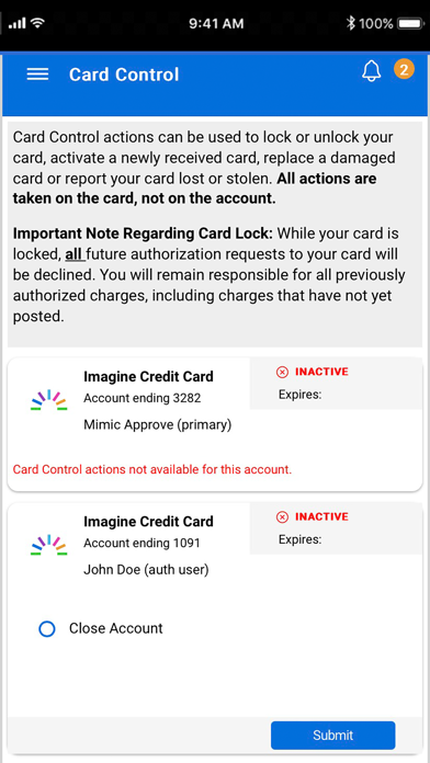 Imagine Account Center screenshot 2