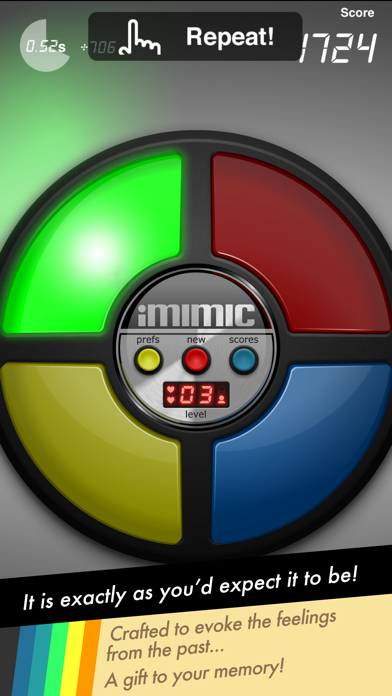 iMimic: 80's Vintage Electronic Memory Game screenshot 5