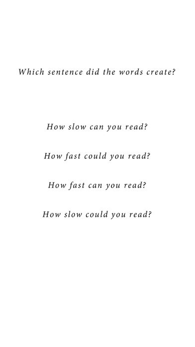 Impossible Speed Reading Game screenshot 1