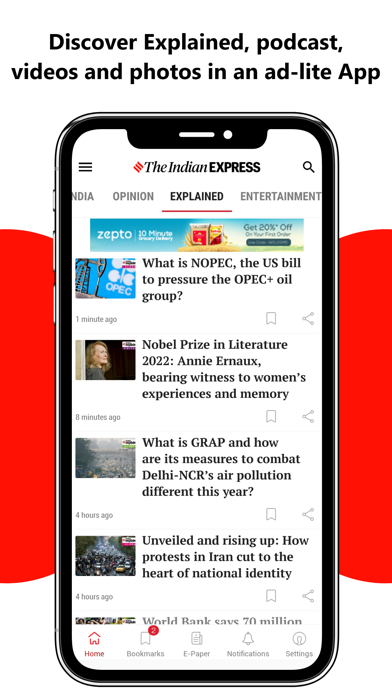 Indian Express News + Epaper screenshot 1