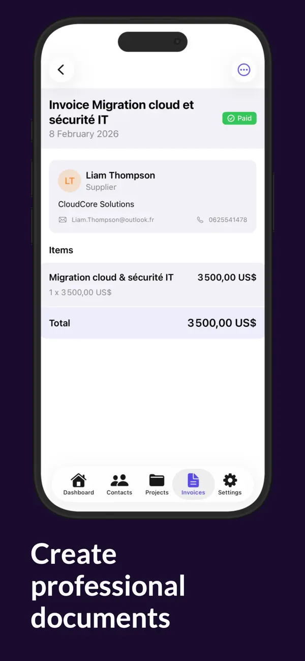 IndyCRM: Clients & Invoices screenshot 1
