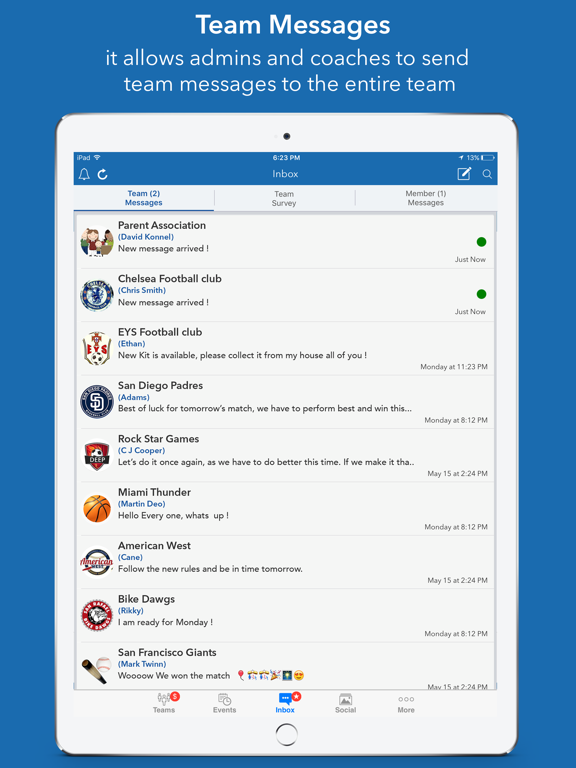 InstaTeam sports team manager screenshot 9