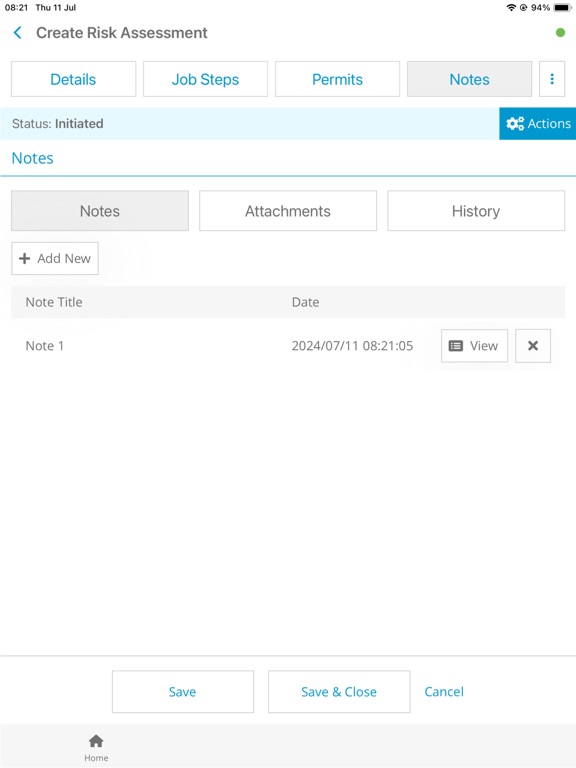 IntelliPERMIT Risk Assessment screenshot 1