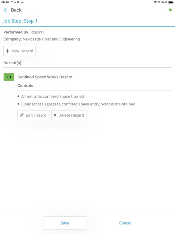 IntelliPERMIT Risk Assessment screenshot 2