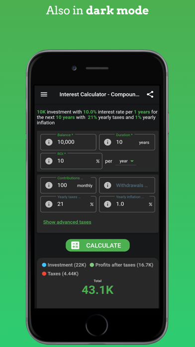 Interest Calculator - Compound screenshot 1