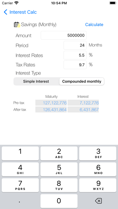 Interest Calculator (deposits) screenshot 2