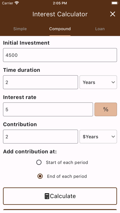 InterIQ : Interest Calculator screenshot 2