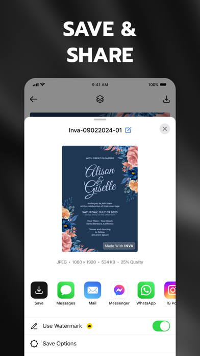 Inva: Invitation Maker + RSVP screenshot 1
