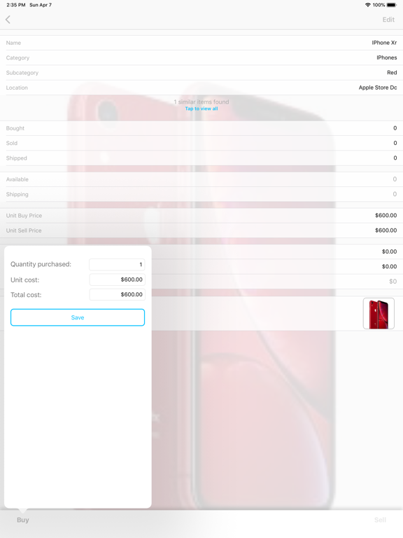 Inventory Now: Retail Manager screenshot 1