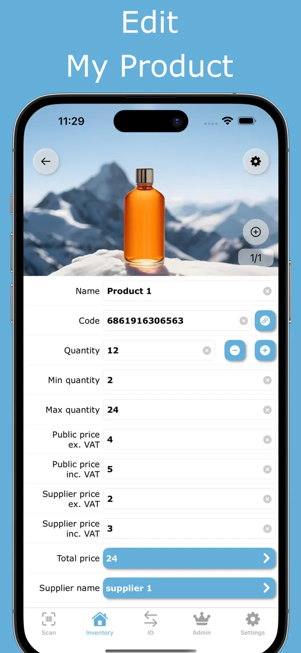 Inventory with barcode screenshot 3