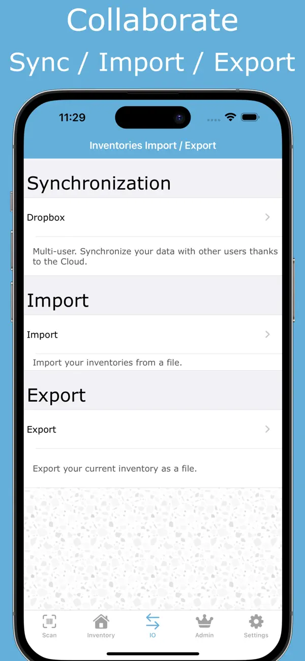 Inventory with barcode screenshot 1