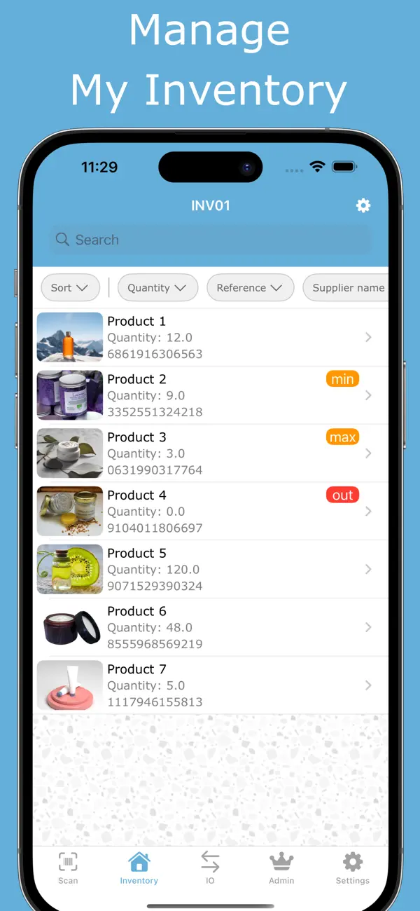 Inventory with barcode screenshot 2