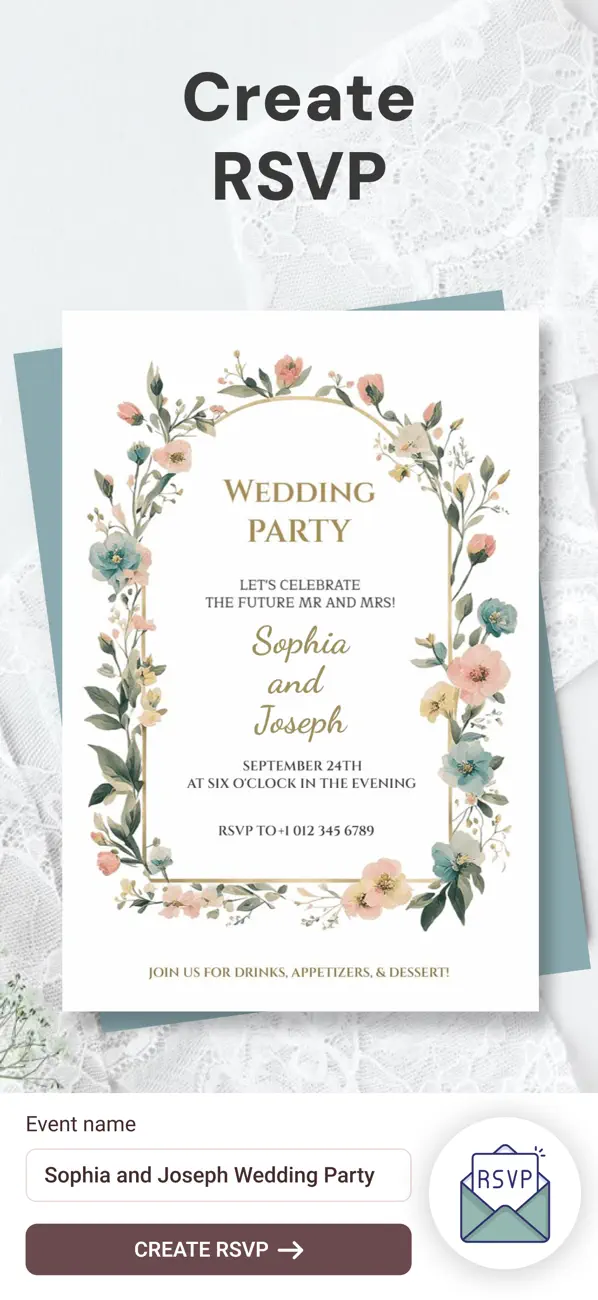 Invitation Maker & RSVP Cards screenshot 1
