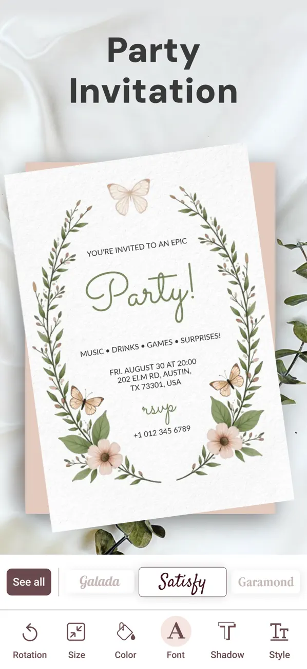 Invitation Maker & RSVP Cards screenshot 5