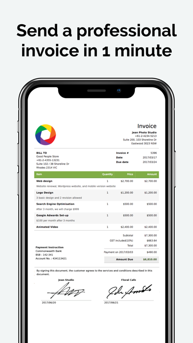 Invoice Bee Estimate Maker 2Go screenshot 1