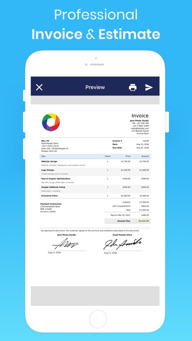 Invoice Maker & Estimate App screenshot 1