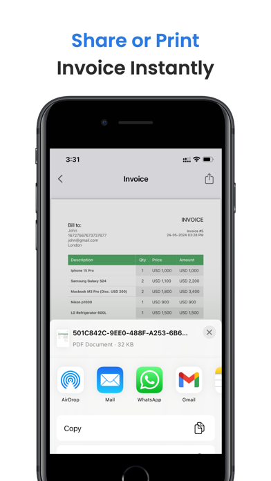 Invoice Maker - Receipt & Bill screenshot 2