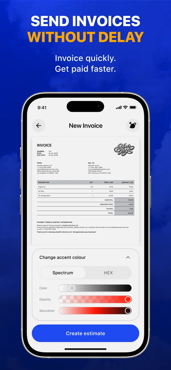 Invoo: AI Estimates & Invoices screenshot 2