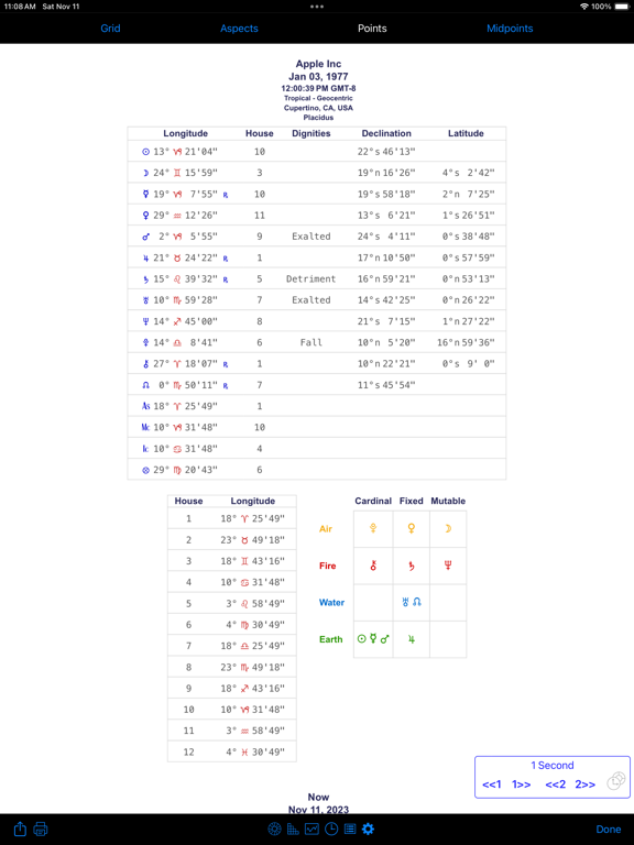 iPhemeris Astrology Charts screenshot 6