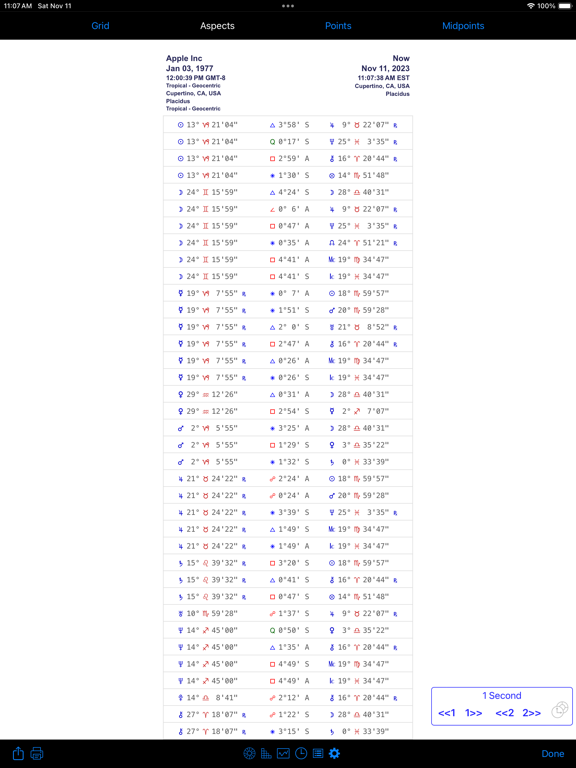 iPhemeris Astrology Charts screenshot 7