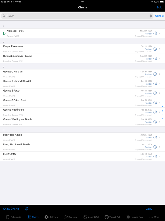 iPhemeris Astrology Charts screenshot 5