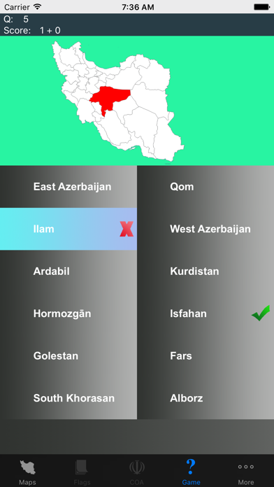Iran Province Maps and Capitals screenshot 3