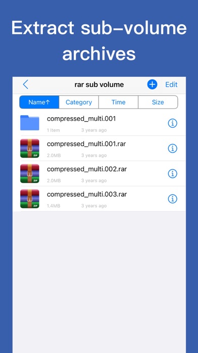 iRAR - zip,rar,7z file opener screenshot 4