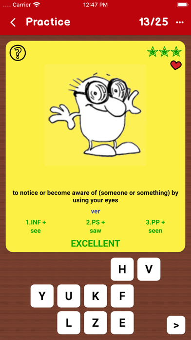 Irregular Verbs — Color Verbs screenshot 5
