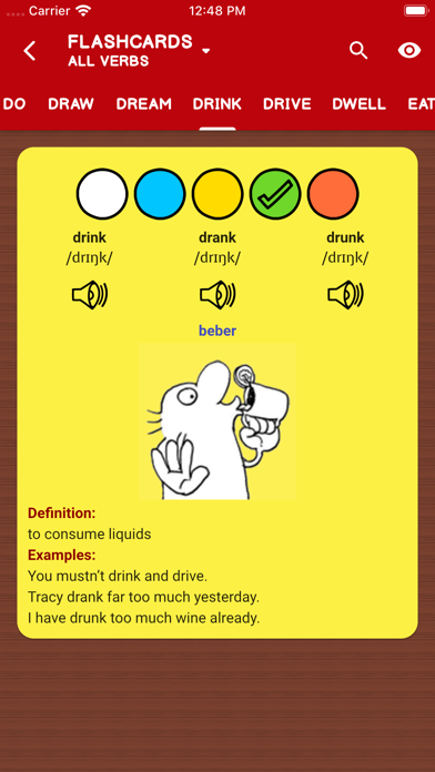 Irregular Verbs — Color Verbs screenshot 1