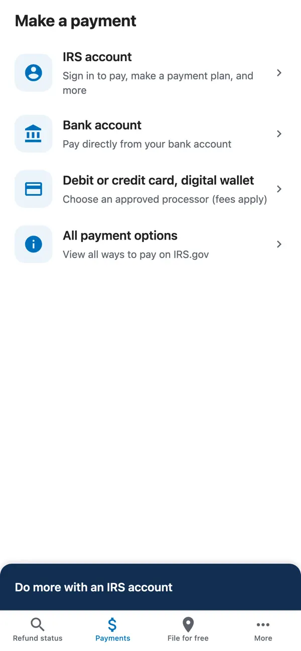 IRS2Go screenshot 3