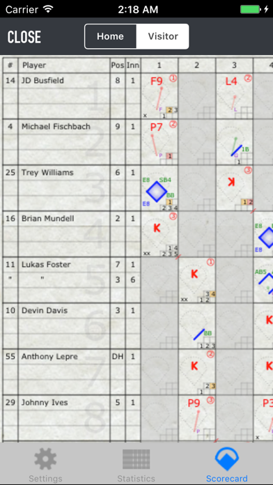 iScore Baseball and Softball screenshot 2
